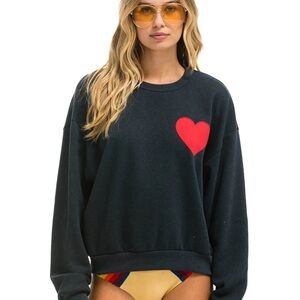 Charcoal Aviator Nation crew neck sweatshirt